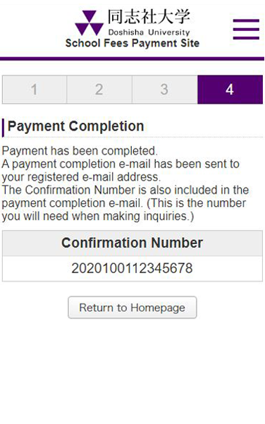 Payment has been completed.