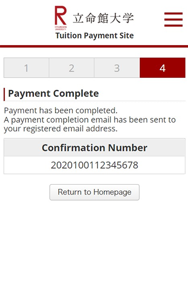 Payment has been completed.